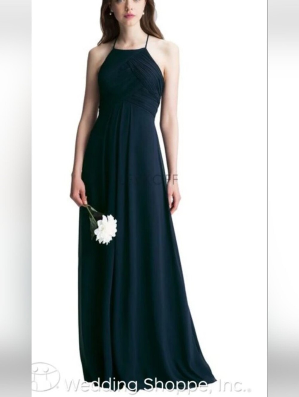 Levkoff Black Halter Maxi Dress Size 10 Good Condition Special Occasions Wedding